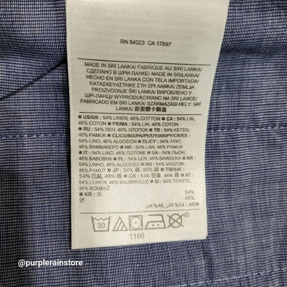 Banana Republic Kentfield Pants 33x30 Linen Cotton Stripe Pockets Preppy Coastal - Picture 4 of 11